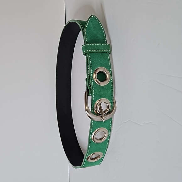 Banana Republic Genuine Italian Leather Belt size S Suede Green  Pre-owned - Picture 1 of 8
